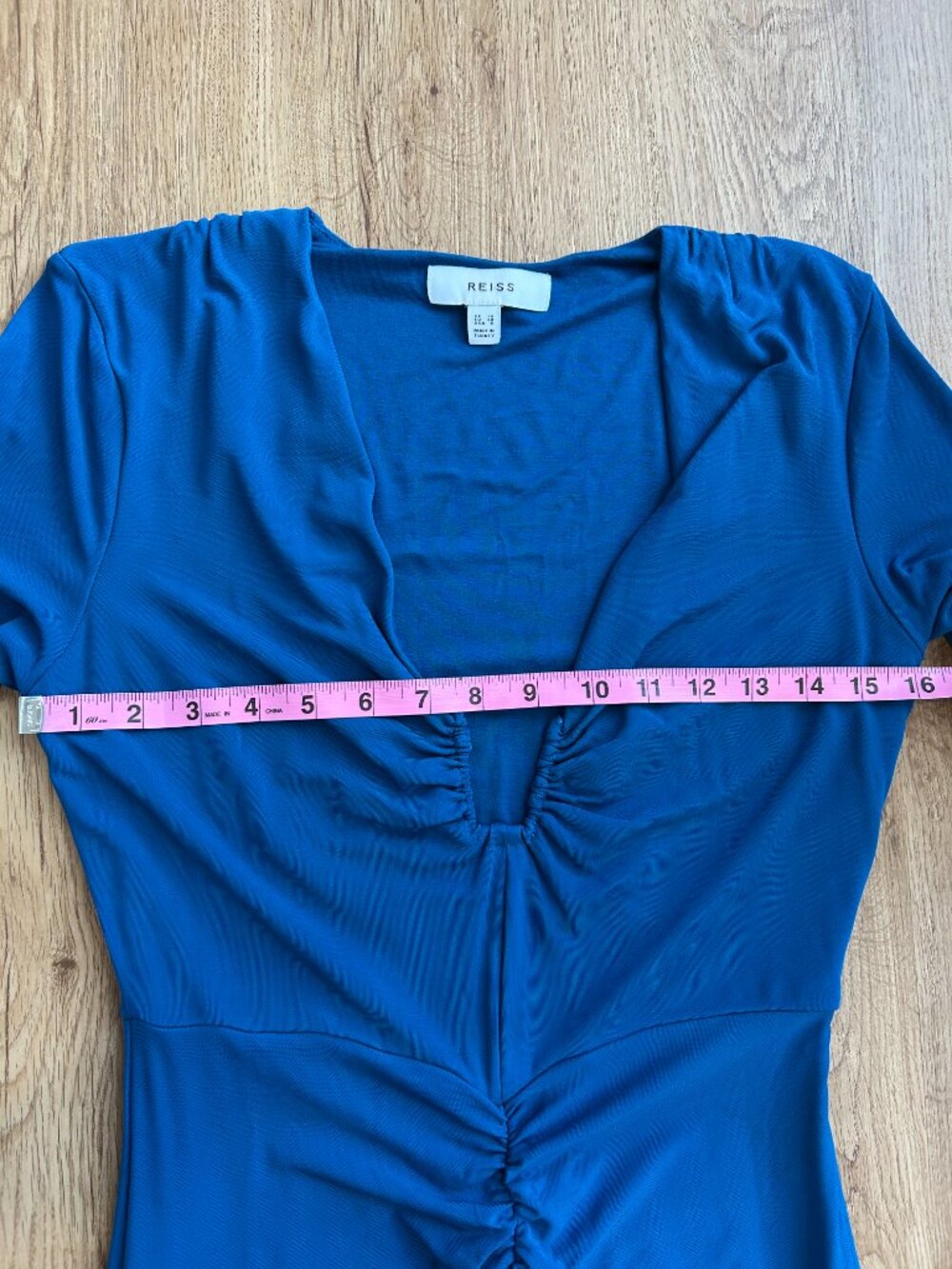Reiss Teal Blue Long Sleeve Maxi Dress - Picture 11 of 11